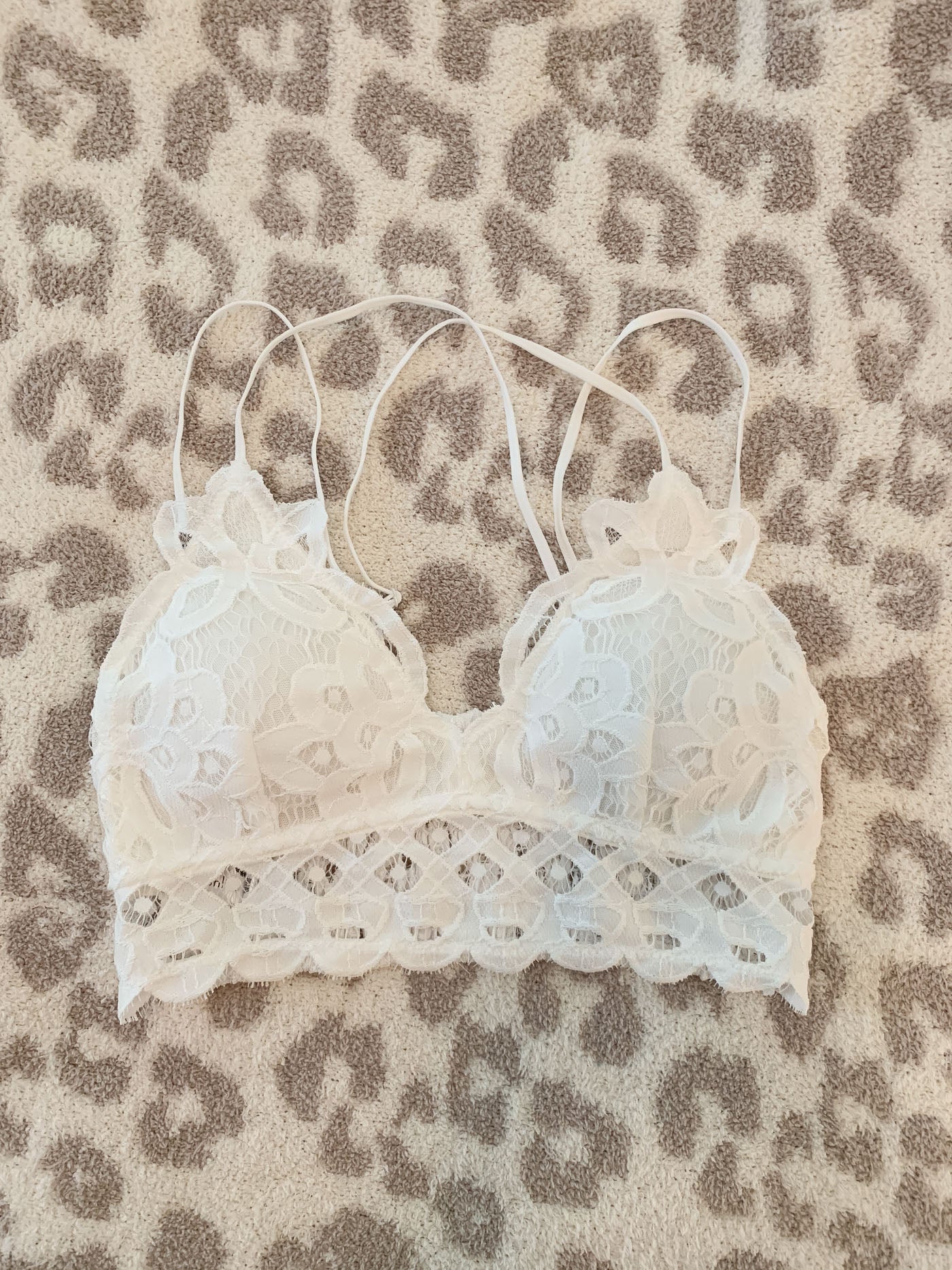 Palermo Knit Bralette Top in White